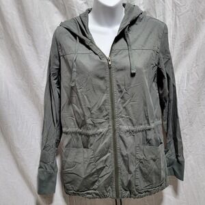 James Perse Utility Anorak Hooded Jacket Womens Size 1 Small Green USA $395 NWT
